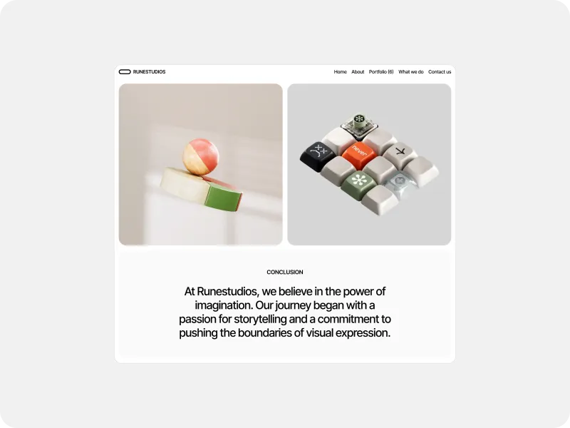 Showcase of website designed by Rvysion